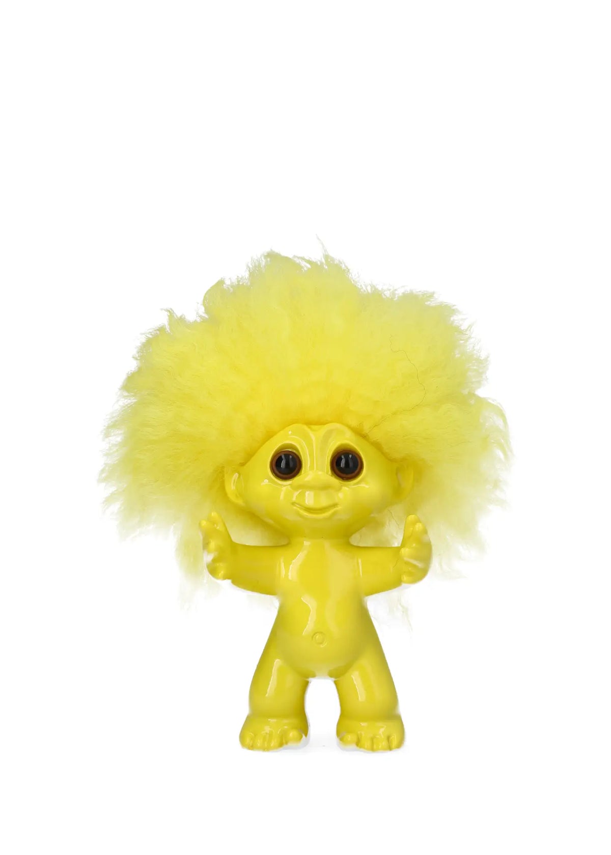 Lykketrold, gul, 9 cm